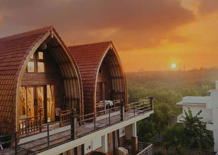 Murna House 1, Rooftop Balinese Wooden House 360 Sunrise To Sunset View